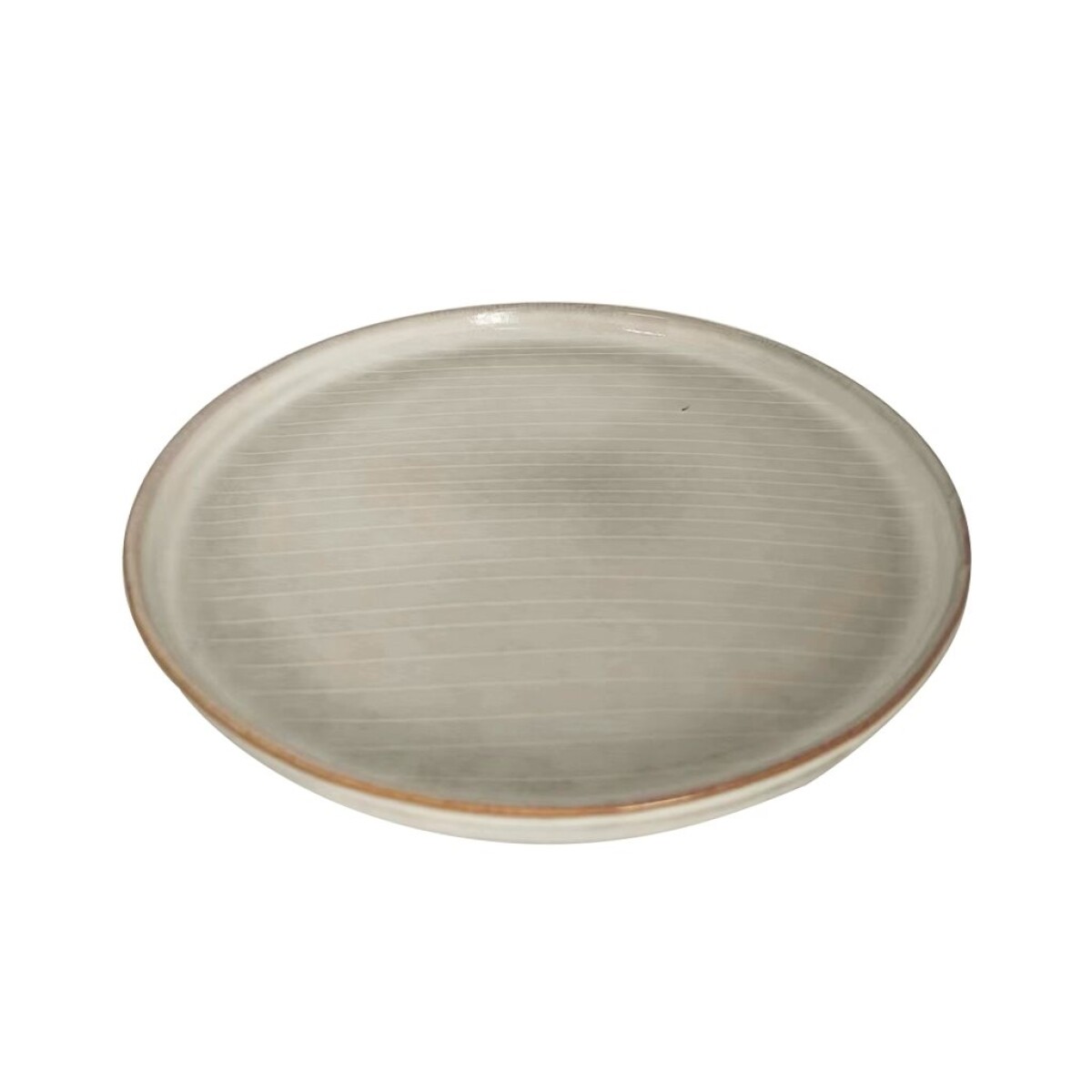 PLATO DE MESA D27CM RAYITAS GRIS 