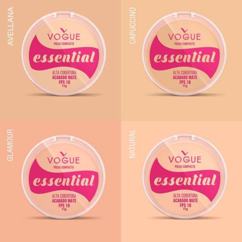 Polvo Compacto Vogue Essential Acabado Mate Avellana 11 GR