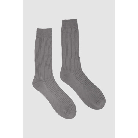Medias de vestir sin elástico Gris