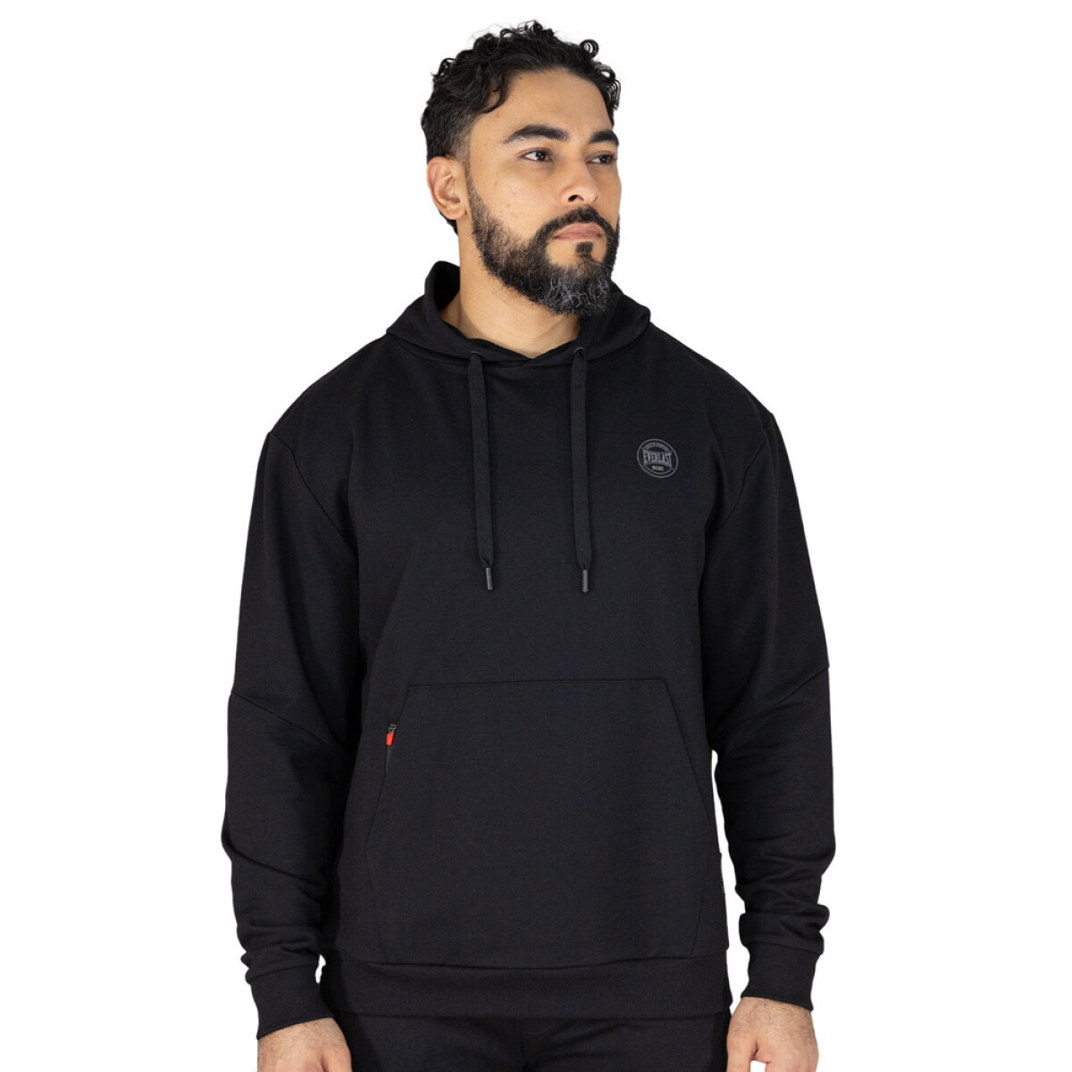 HOODIE MEN POLY/COTT EVERLAST REPUBLIC BK M6 - NEGRO 