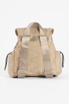 Mochila wavy con bolsillo frontal beige