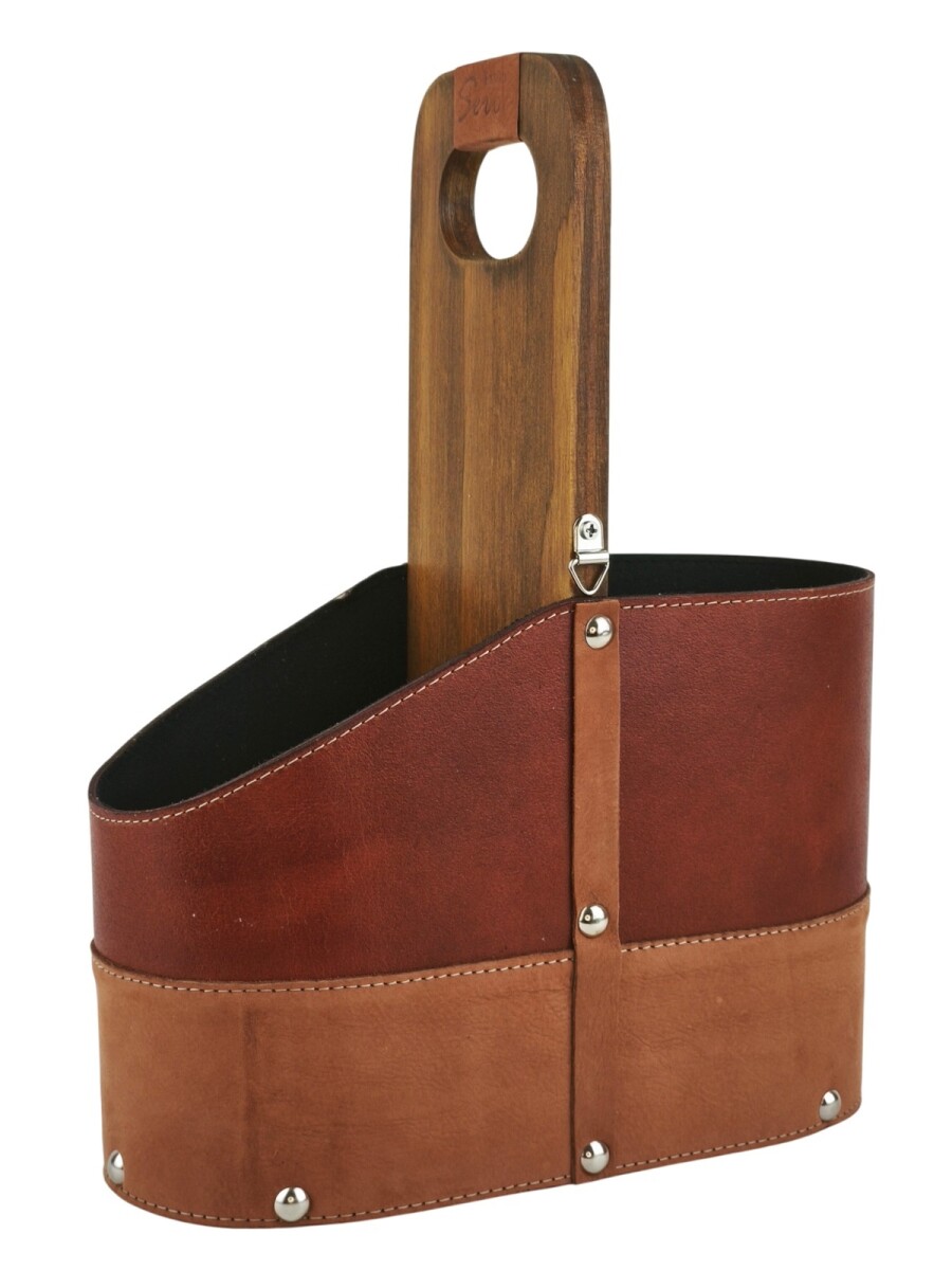 Matera de Cuero Vacuno Legítimo con Estructura Integral de Madera - Ladrillo 