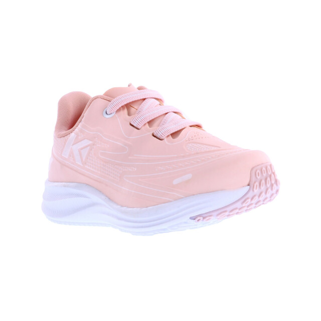 Championes de Niña KIDY acordonado con diseño en contraste Nude - Blanco