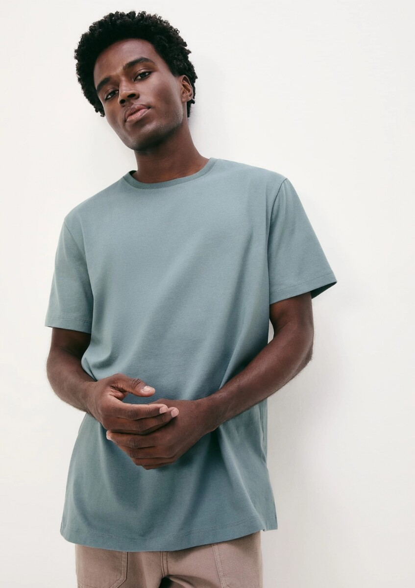 CAMISETA BÁSICA MANGA CORTA - VERDE 