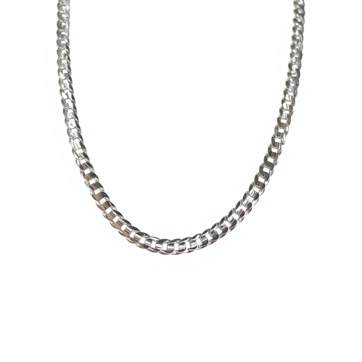 Cadena Cubana - Plata 925 - Sin Piedra - CD3516 - sinpiedra 