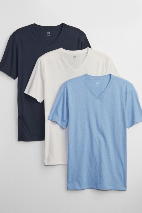 Pack X 3 Remeras Cuello V Hombre Tapestry Navy