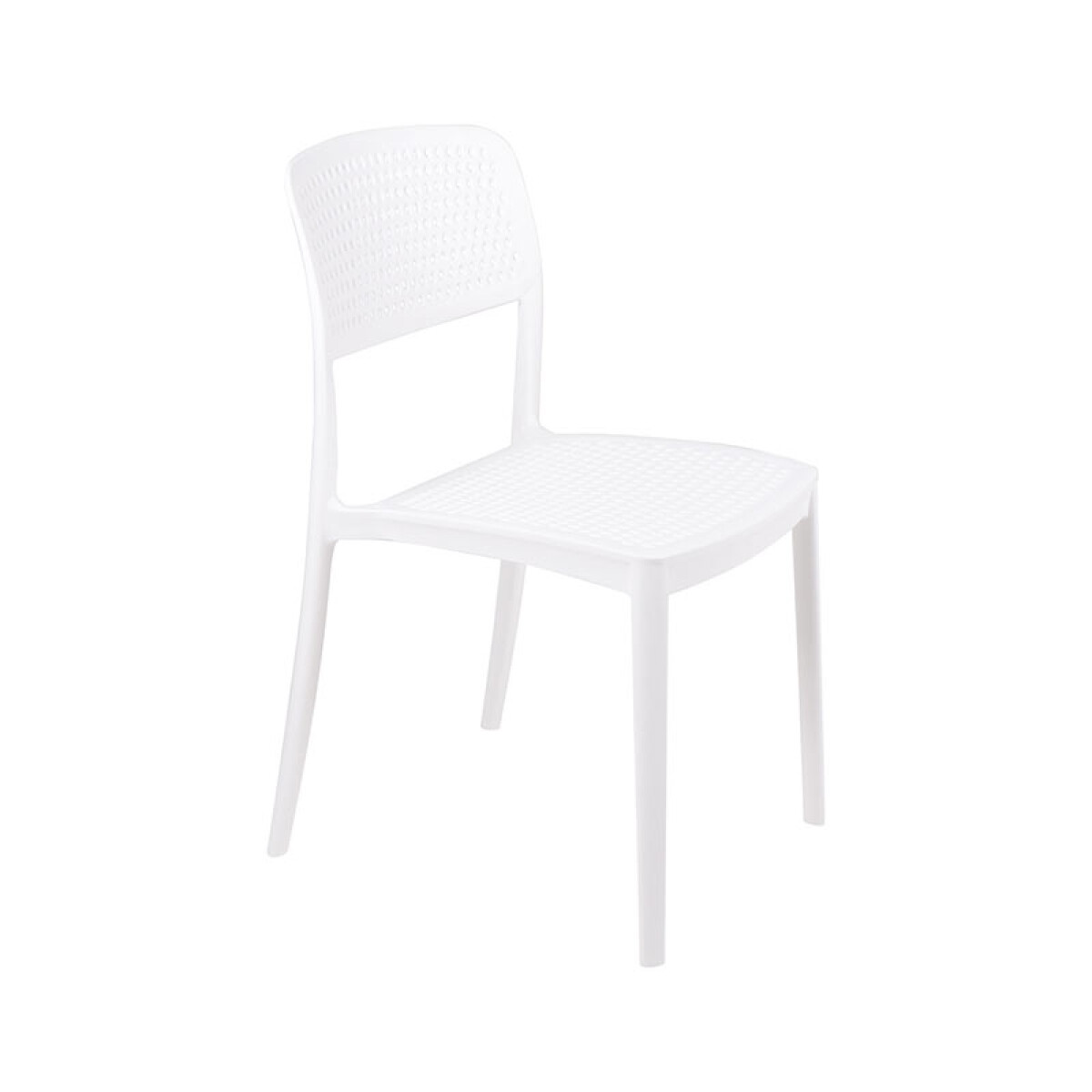 Silla apilable blanca "SERENA" respaldo calado -TRAMONTINA - TD0652 