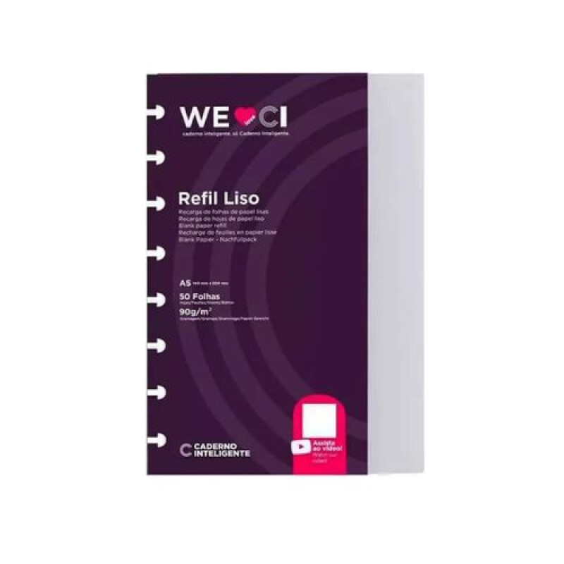 Repuesto de Hojas Liso Para Cuaderno Inteligente Grande Repuesto De Hojas Liso Para Cuaderno Inteligente Grande