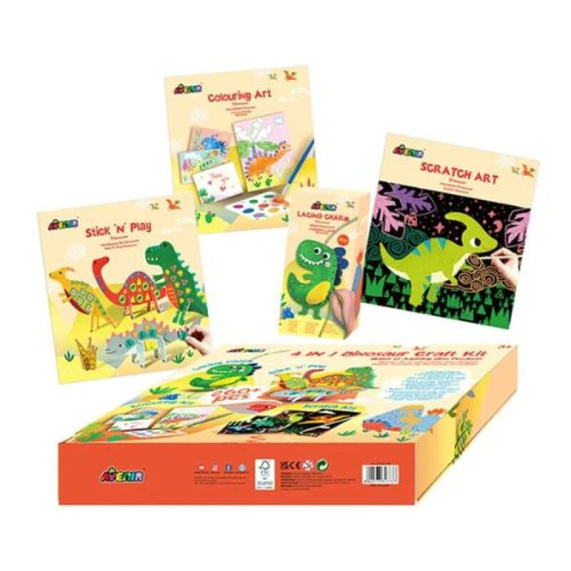 Kit Craft 4 en 1 Dinosaurios Kit Craft 4 En 1 Dinosaurios