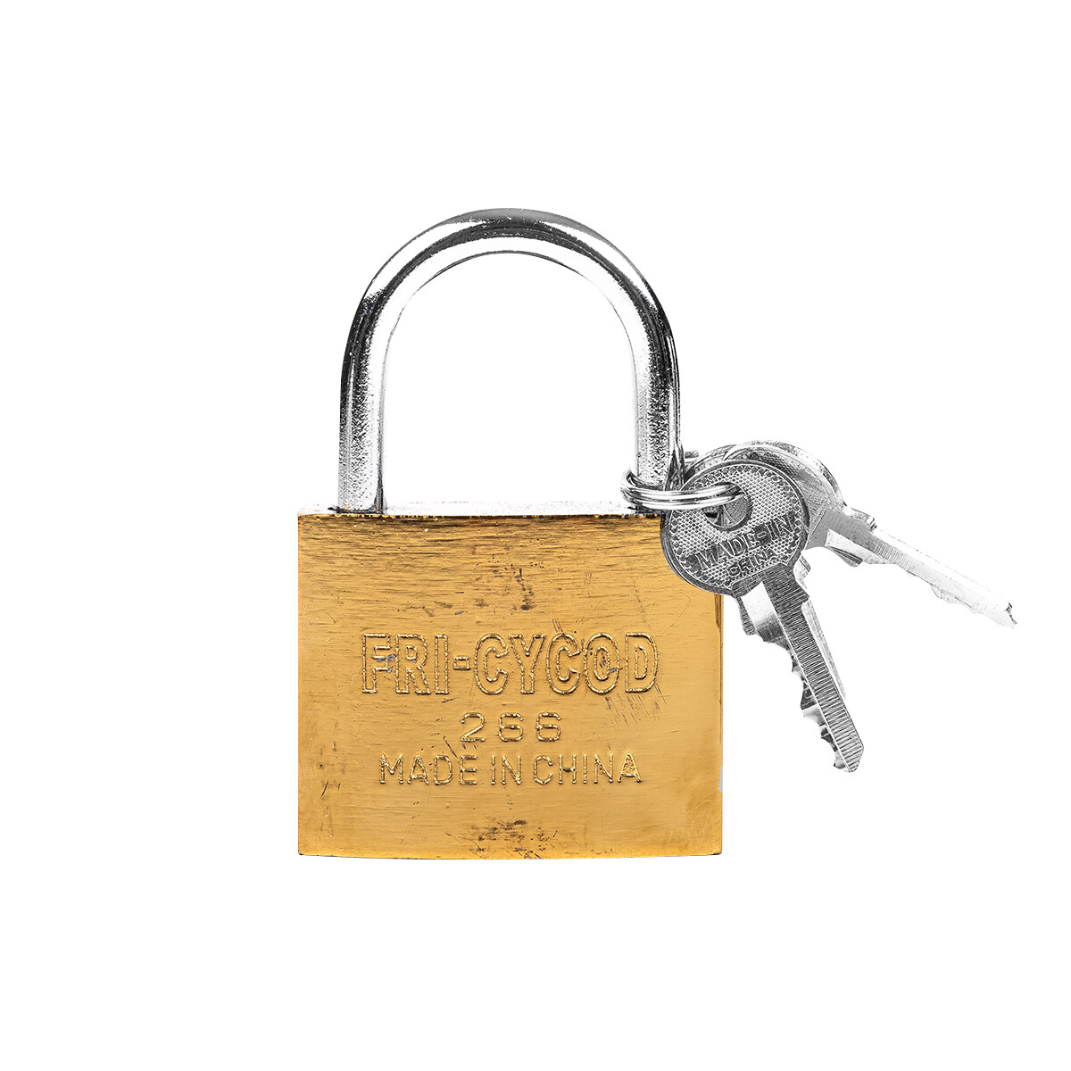 Candado Dorado Lockers 63mm Cofres Valijas 2 Llaves 