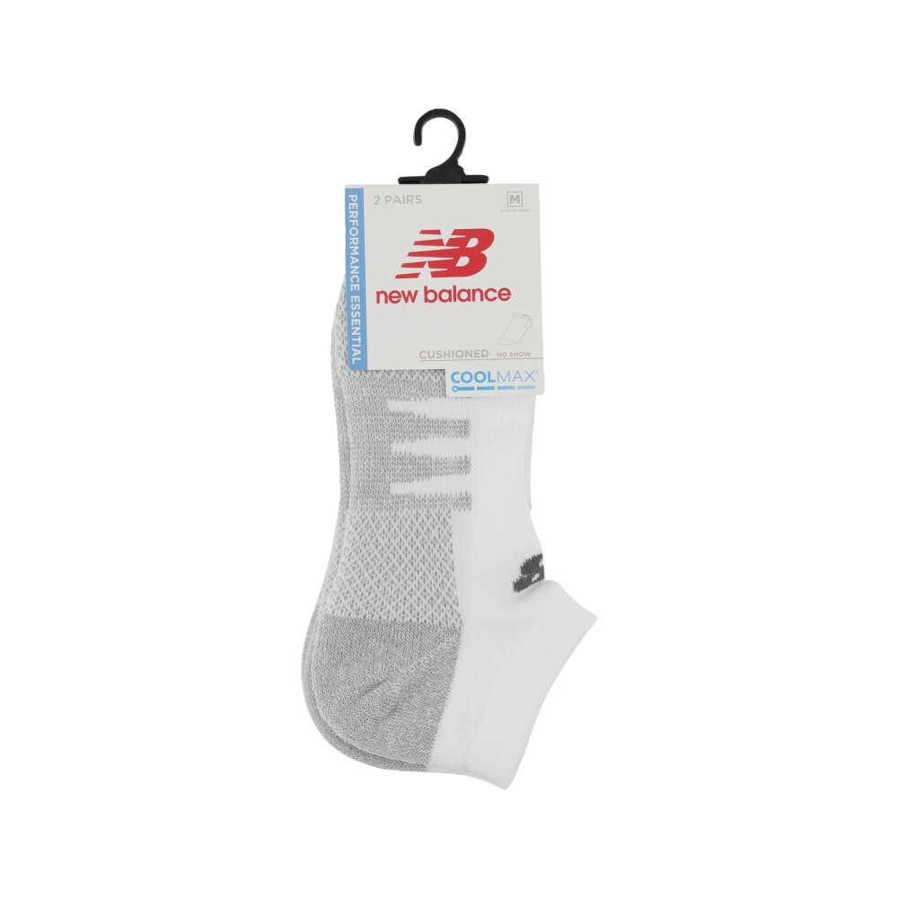 Coolmax No Show Socks 2 Pack Blanco