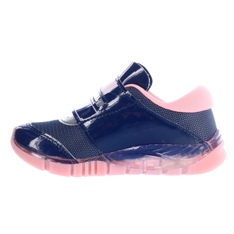 Championes de Niña KIDY con velcros Azul Marino - Rosa