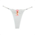 Tanga Colaless Ajustable De Encaje Blanco Talla S-M
