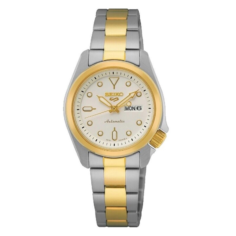 Reloj Seiko 5 Sports SRE004K1 automático con correa de acero combinado Dorado