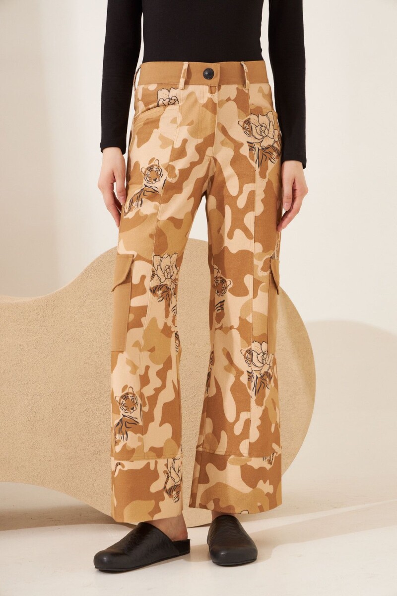 PANTALON CAMOUFLAGE CAMEL 