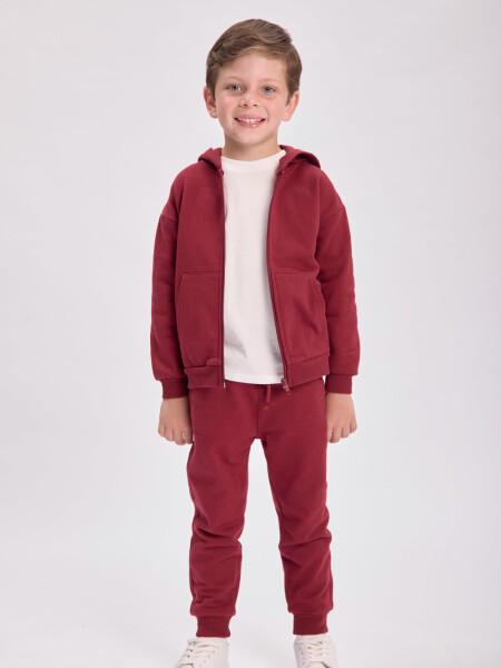 Campera deportiva básica Bordó