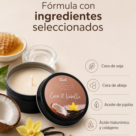 Vela Aromática De Coco y Vainilla Vela Aromática De Coco y Vainilla