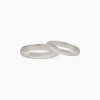 Par de alianzas en oro blanco 18K modelo bombé Par De Alianzas En Oro Blanco 18k Modelo Bombé