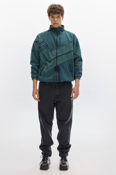 Campera Olímpica Denim Washed Green