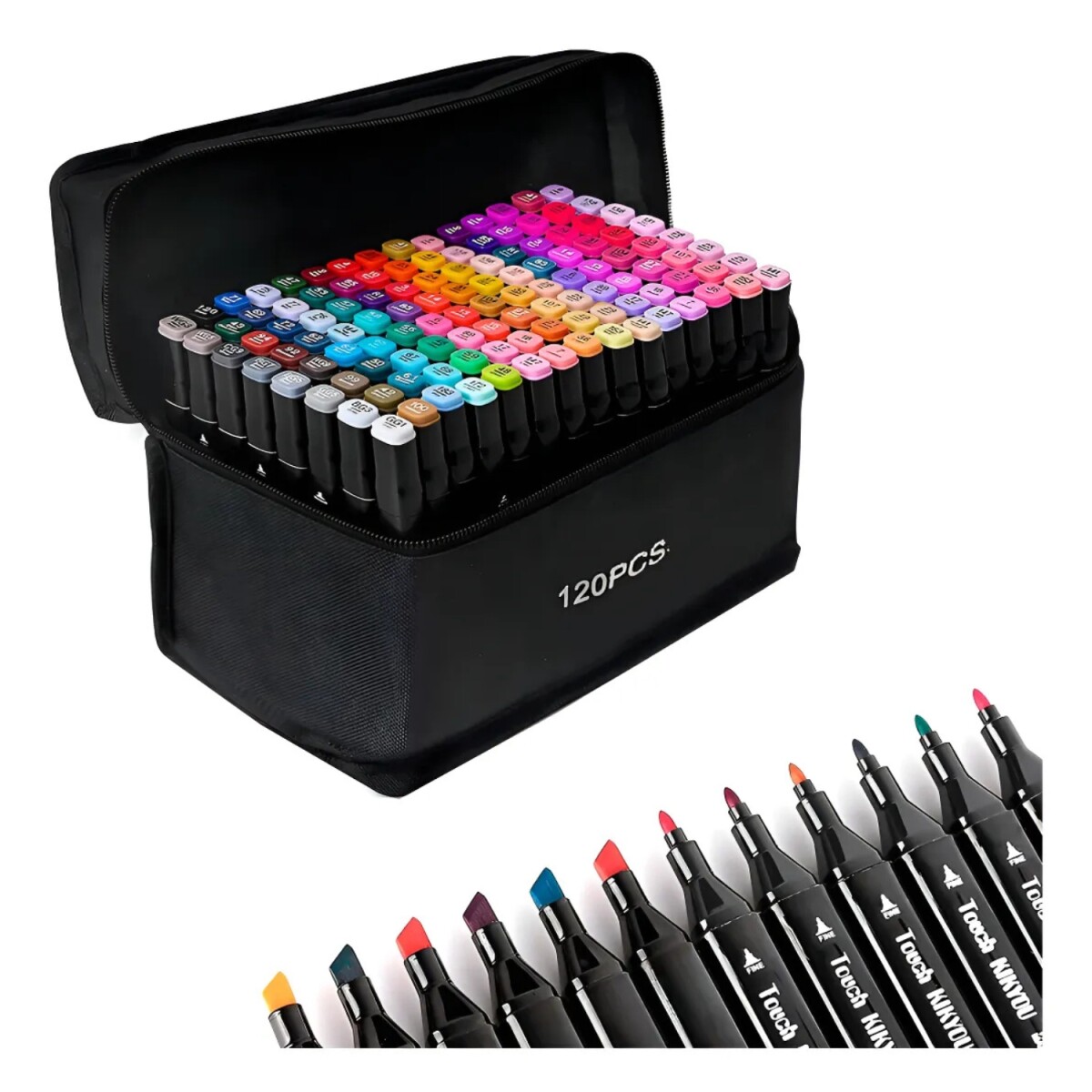 Marcadores Drypens Doble Punta Con Estuche 120 Colores 
