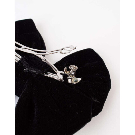 Hebilla Francesa Moño Bordado Negro