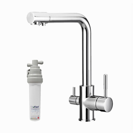 Purificador Bajo Mesada con Grifo de 3 VÍAS Recto con Ecofast