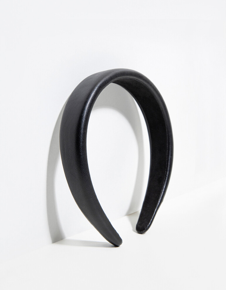 Vinchas Rígidas Liso Vincha Semi Puffy - Negro