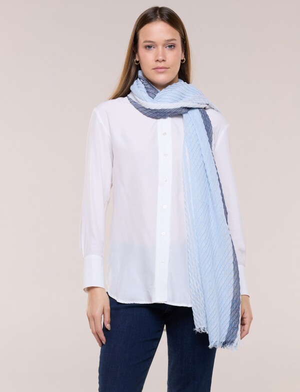 Pashmina Plisada Lurex CELESTE/MULTI