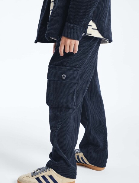 PANTALONES DE PANA AZUL