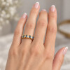 Anillo Marquise en Oro Amarillo 18k con Brillantes y Zafiros Azules Anillo Marquise en Oro Amarillo 18k con Brillantes y Zafiros Azules