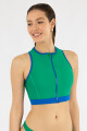 Top sporty liso Verde vibrante