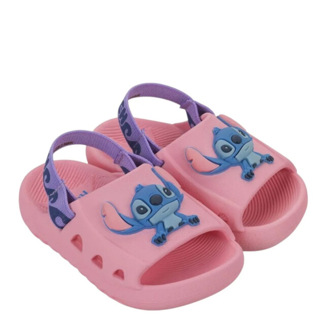 Sandalias Infantiles Disney Slide Baby Rosado - Azul