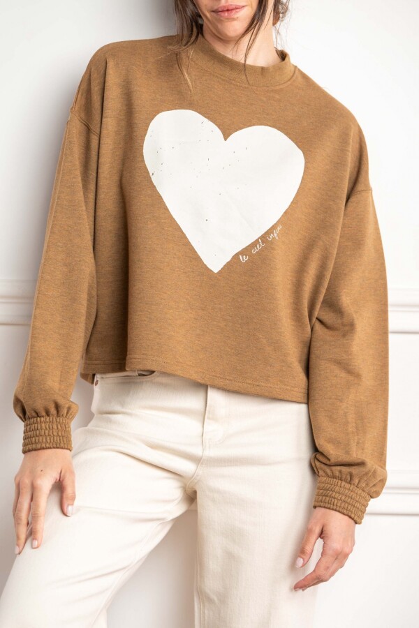 Sweater Algodón Peinado Camel