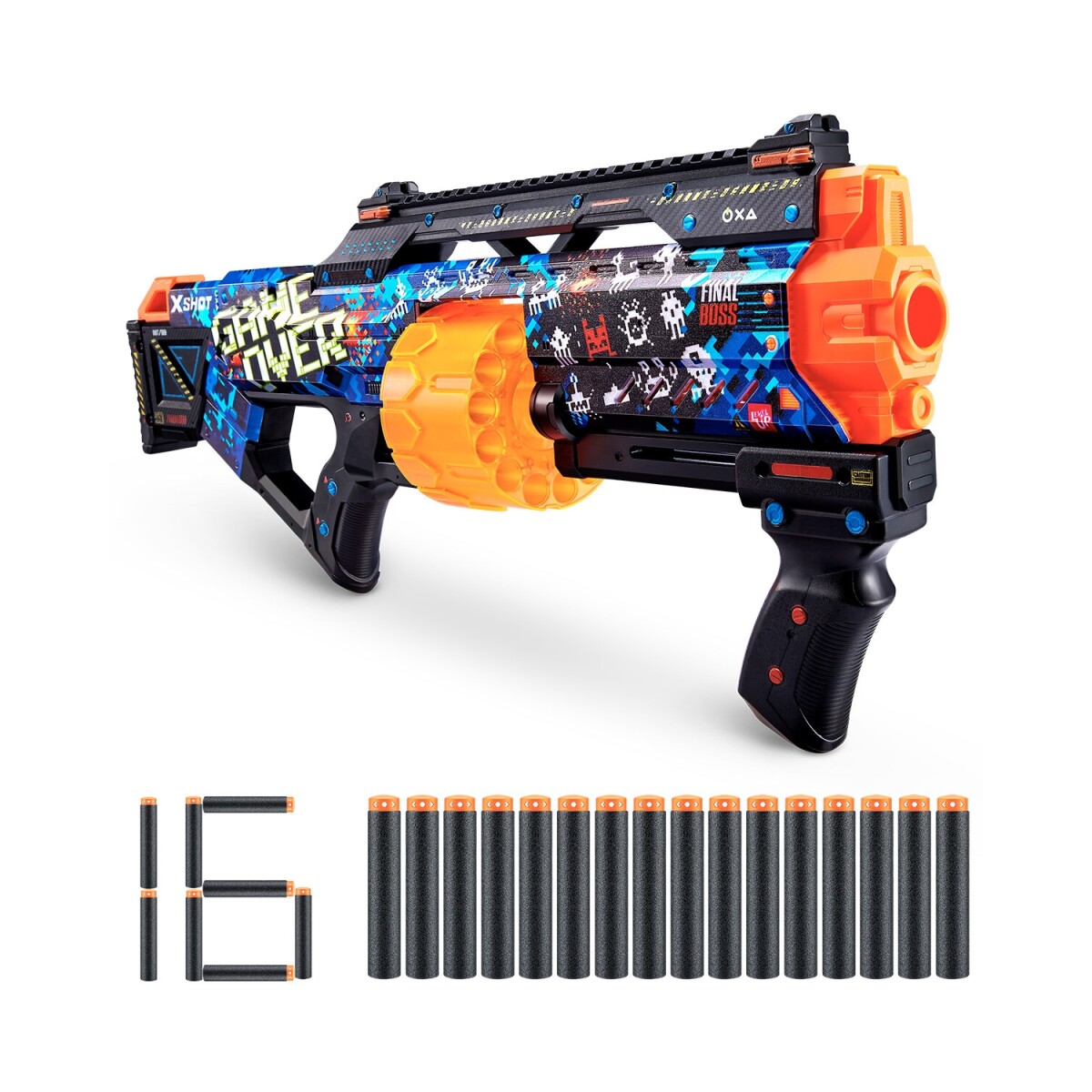 Escopeta lanzadora de dardos Zuru X-Shot Skins Last Stand con 16 dardos - Multicolor 