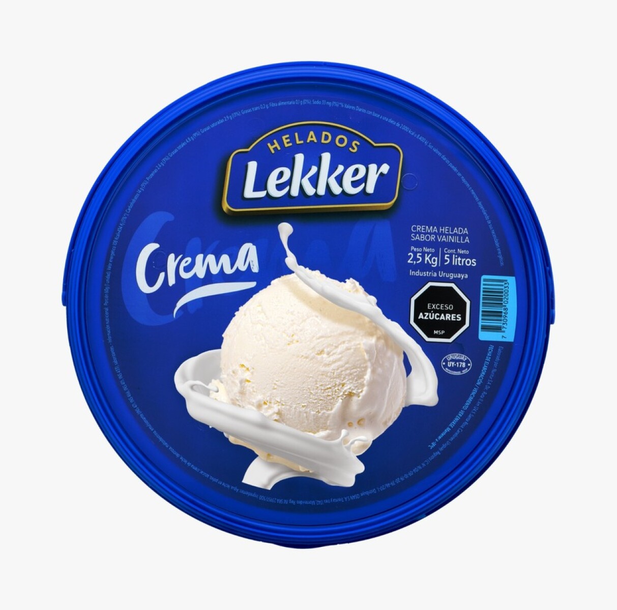 HELADO LEKKER 5LTS CREMA 