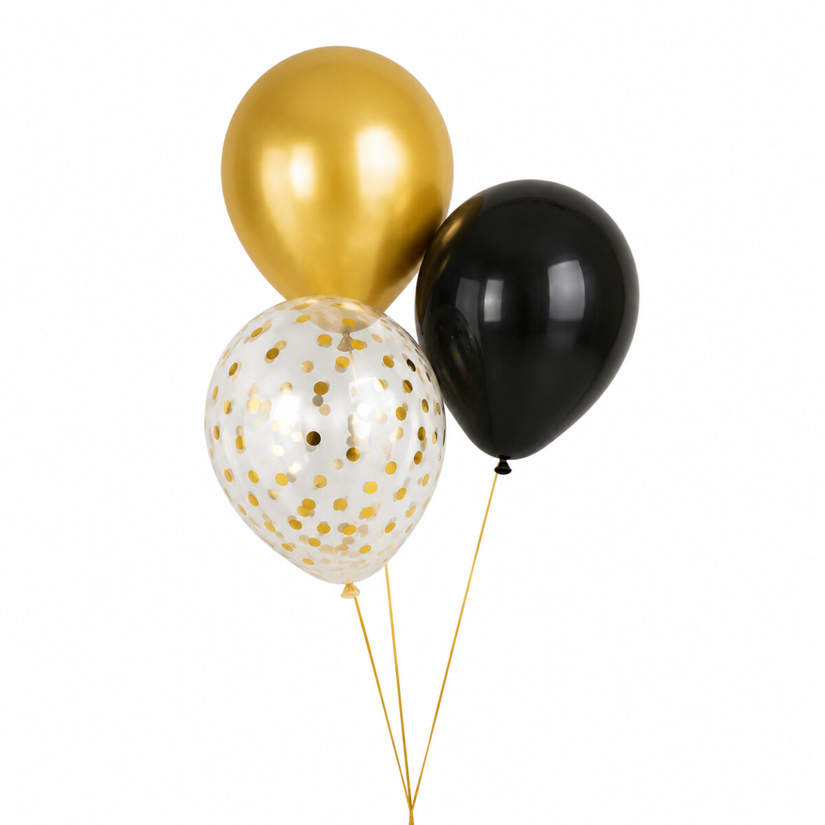Set de Globos Negro y Dorado 102 pcs 