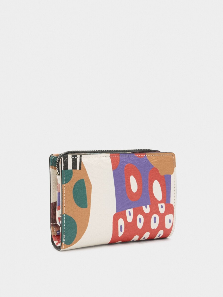 Cartera Con Textura Estampada multicolor