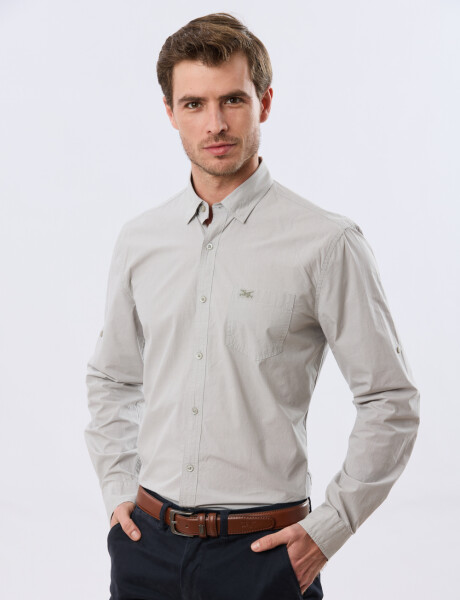 CAMISA CUADROS DE ALGODÓN Verde