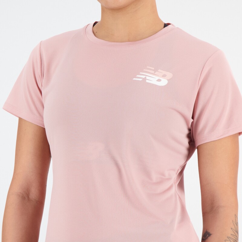 Remera New Balance de Dama - Accelerate - WT23224POO PINK