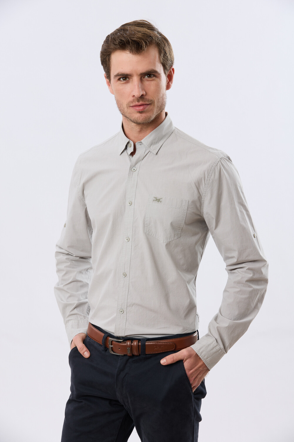 CAMISA CUADROS DE ALGODÓN Verde