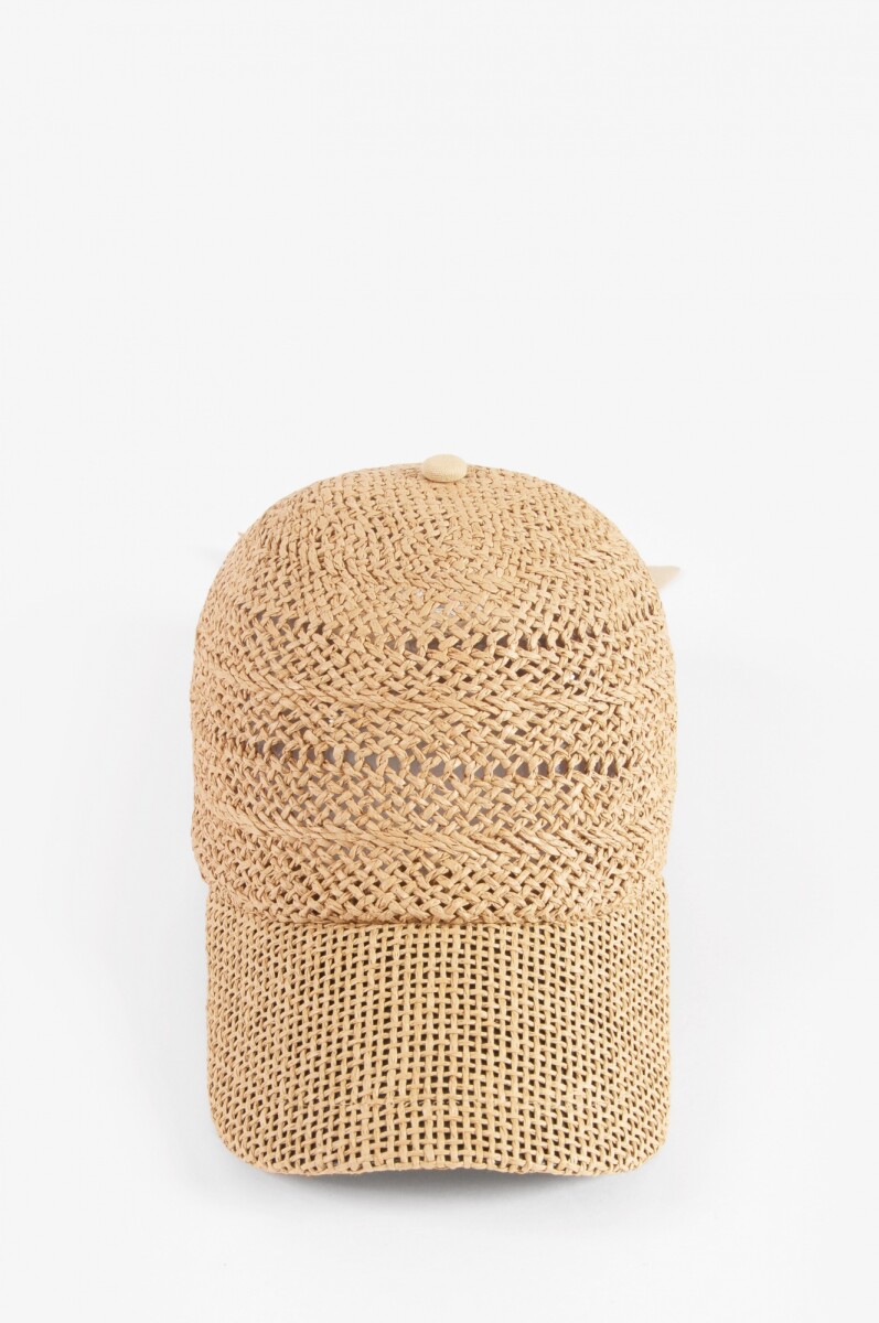 Cap de rafia - beige 