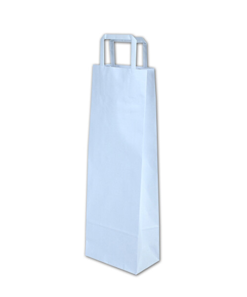 Bolsa lisa acuario 14x08x40 cm, para botella BLANCO