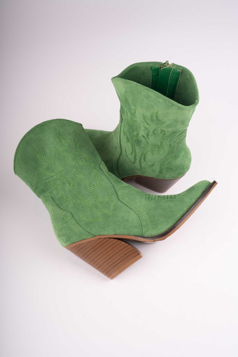Bota Texana bordada Verde