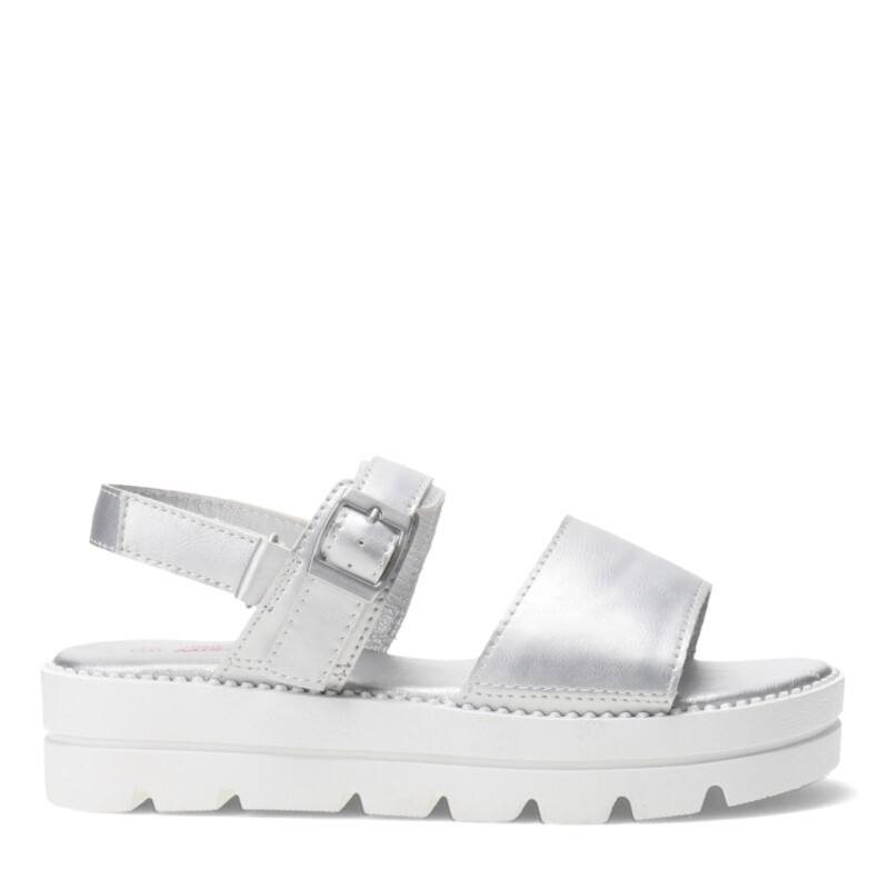Sandalias de Niña MINI Miss Carol RETINO de pu Plateado - Blanco