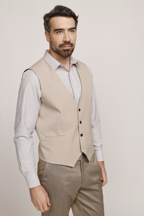 Chaleco Reversible Due Volti BEIGE/VERDE