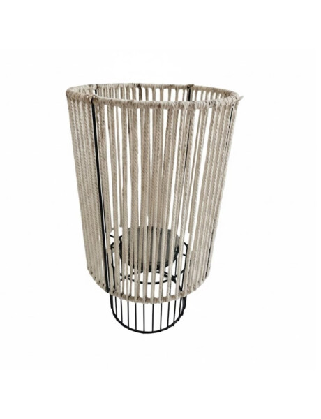FANAL CILINDRICO METAL/CUERDA D15x27CM FANAL CILINDRICO METAL/CUERDA D15x27CM