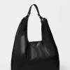Cartera al hombro The Shopping en cuero graneado Negro