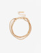 Pulseras Flexibles Sets Metal Pulsera Triple Cadena - Dorado