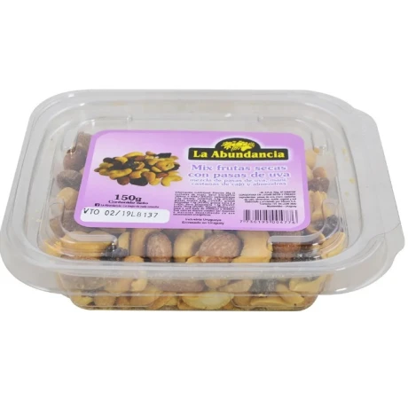 MIX FRUTAS SECAS C/PASAS POTE 150G LA ABUNDANCIA MIX FRUTAS SECAS C/PASAS POTE 150G LA ABUNDANCIA