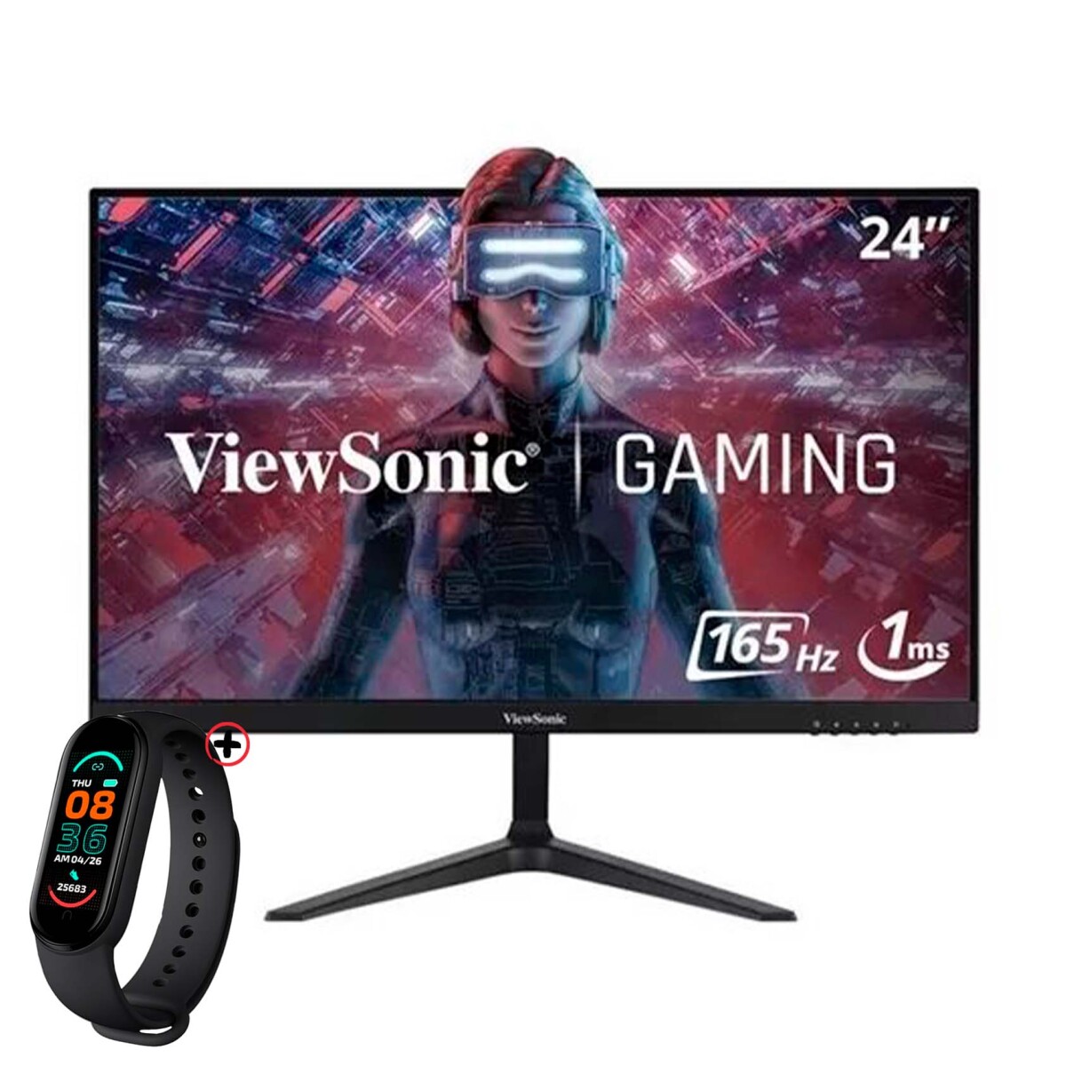 Monitor Gaming Led Viewsonic 24 Full Hd 165hz Negro + Smartwatch 